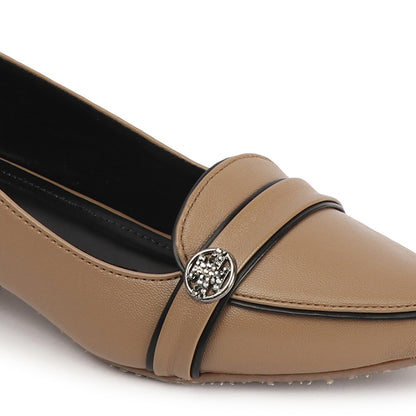 Women Solid Slip-On Block Heel Pump