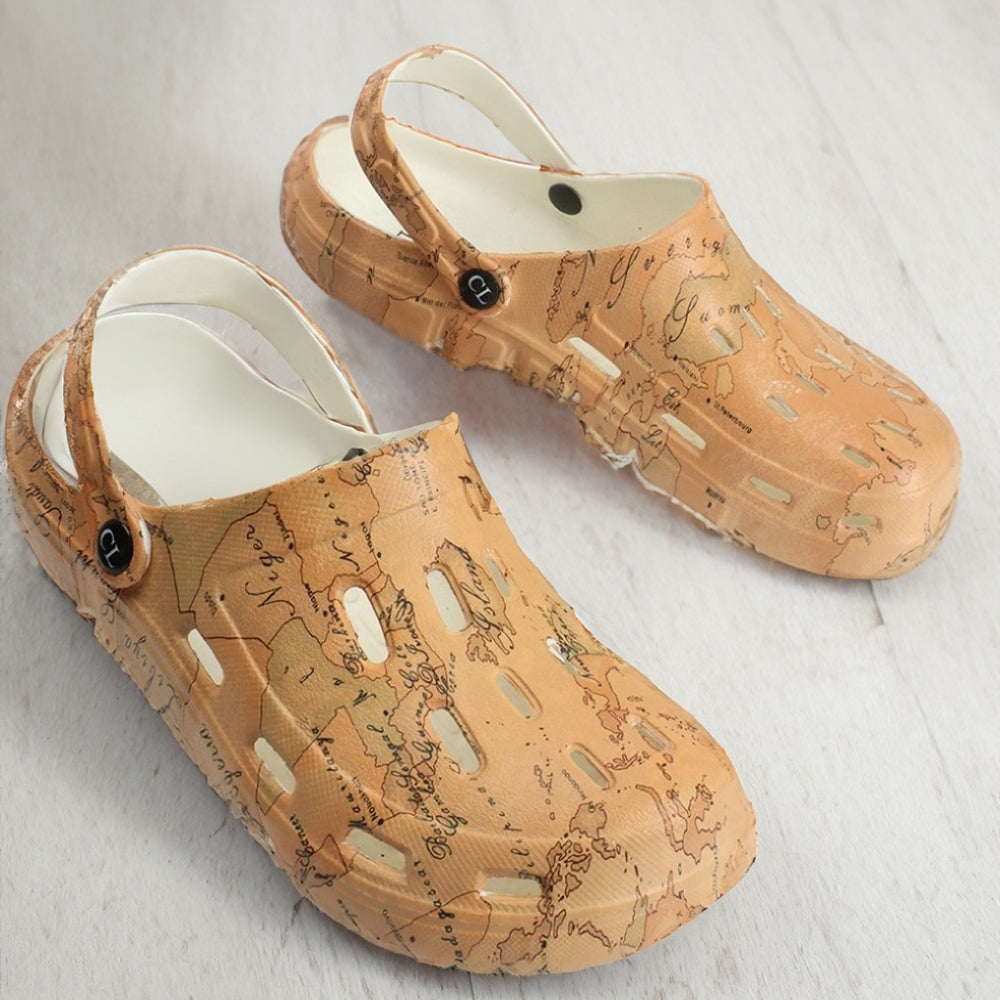 Men Printed Patterned Slip On Clogs
