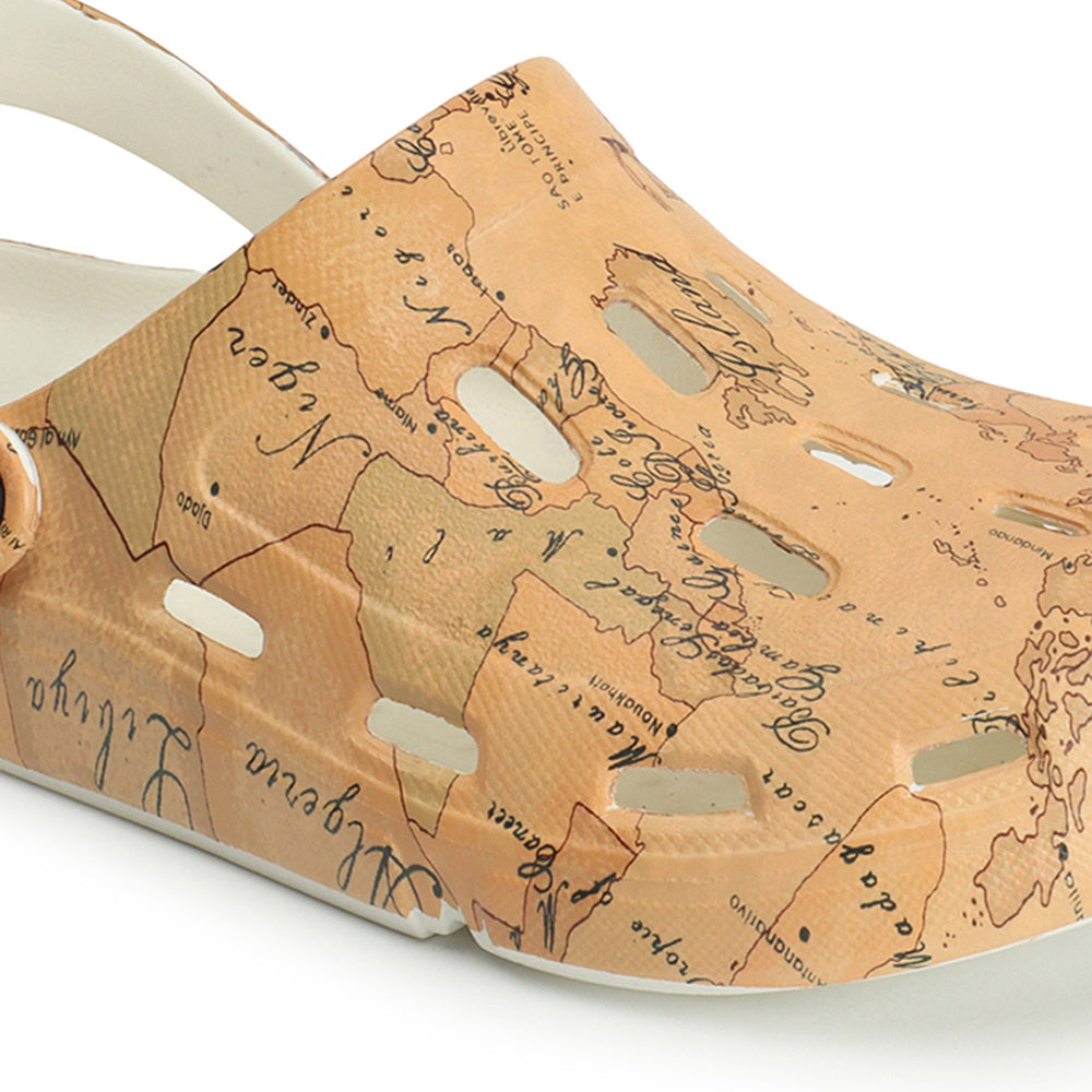 Men Printed Patterned Slip On Clogs