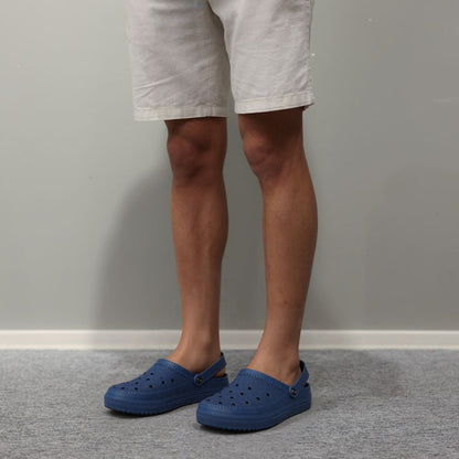 Men Sculpted Perforated Comfort Clogs with Back Strap
