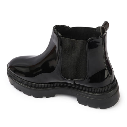 Women Block-Heeled Chelsea Slip-on Boots