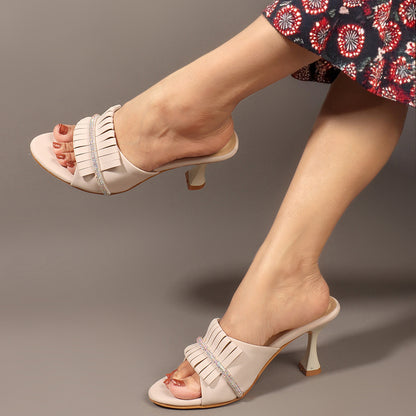 Women Embellished Party Stiletto Heel Sandals