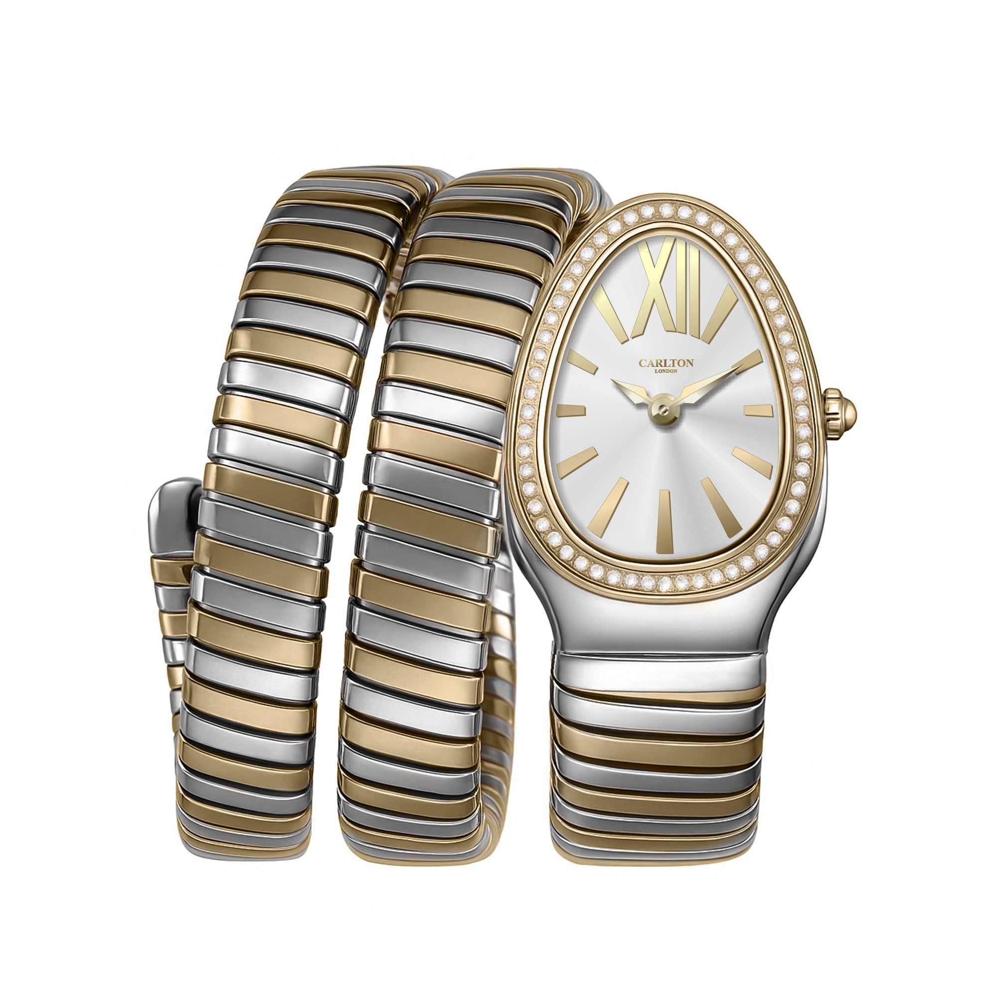 Carlton London Charmer Women Silver Stainless Steel Analog Watch - CLW-SNK-A2GL