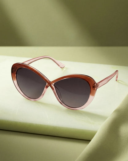 Women Dual Toned UV Protected Black Lens Oversized Sunglasses