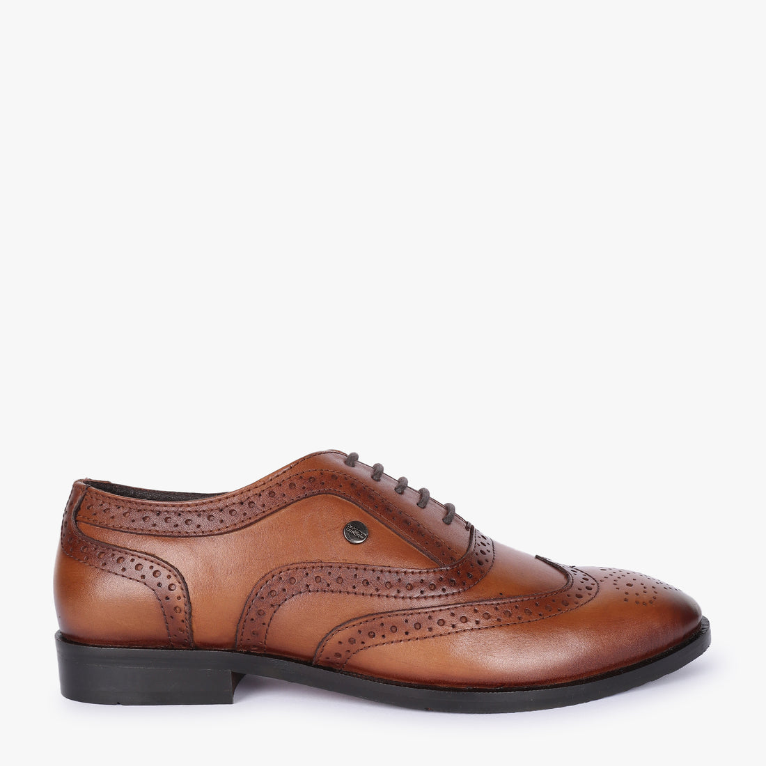 Men Tan Leather Brogues