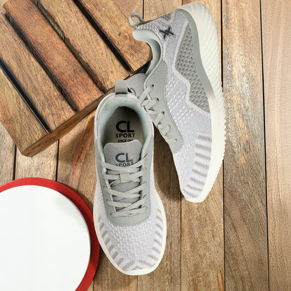 Women Mesh Flyknit Technology Lace-Up Sports Shoes