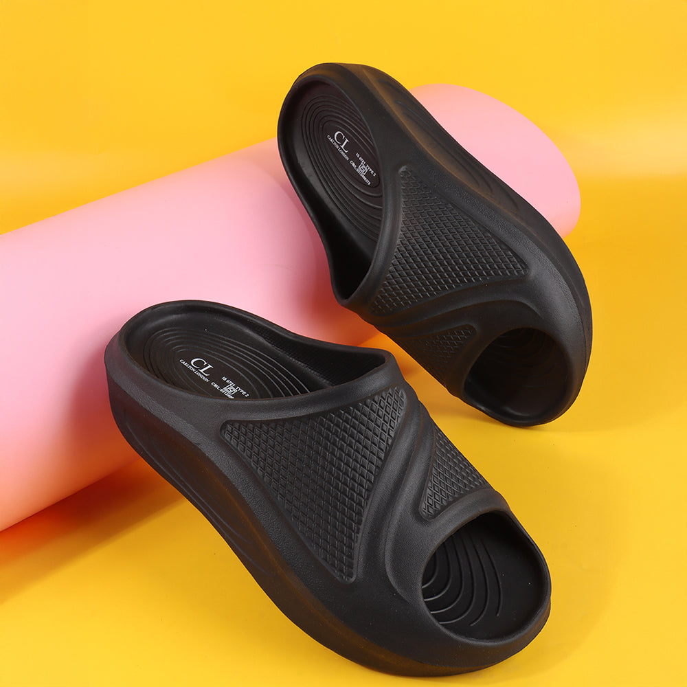 Men Textured Comfort Sliders