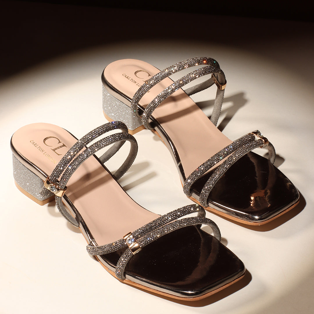 Women Embellished Party Block Sandals