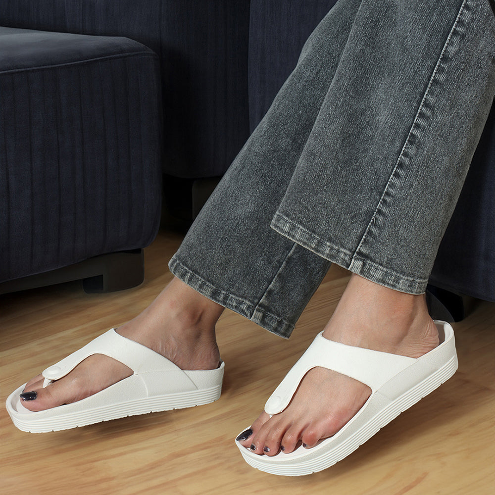 Women Comfort Round Toe Slip On Casual Flipflops
