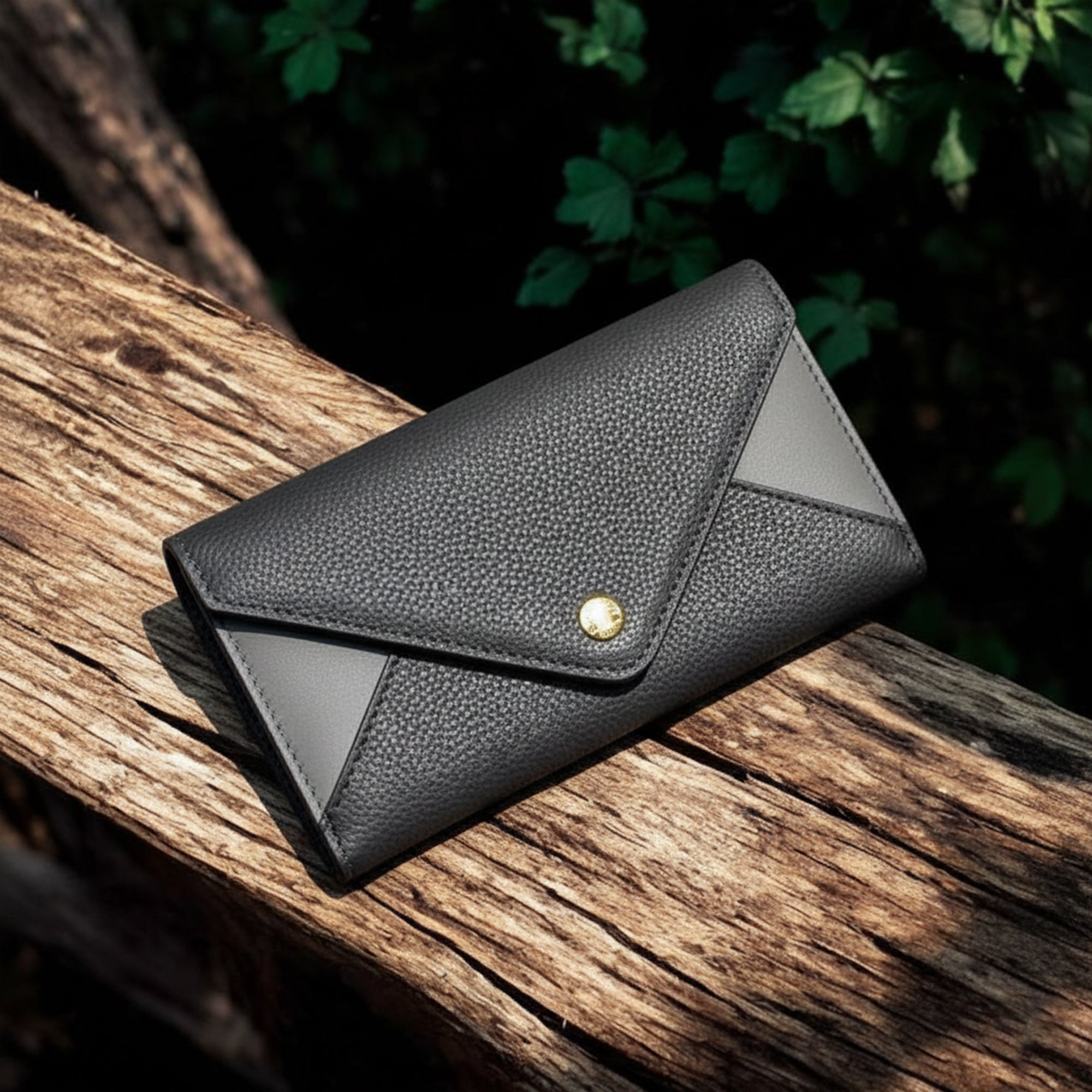 Carlton London Elegant Textured Envelope Long Wallet with Multi-Card Organizer
