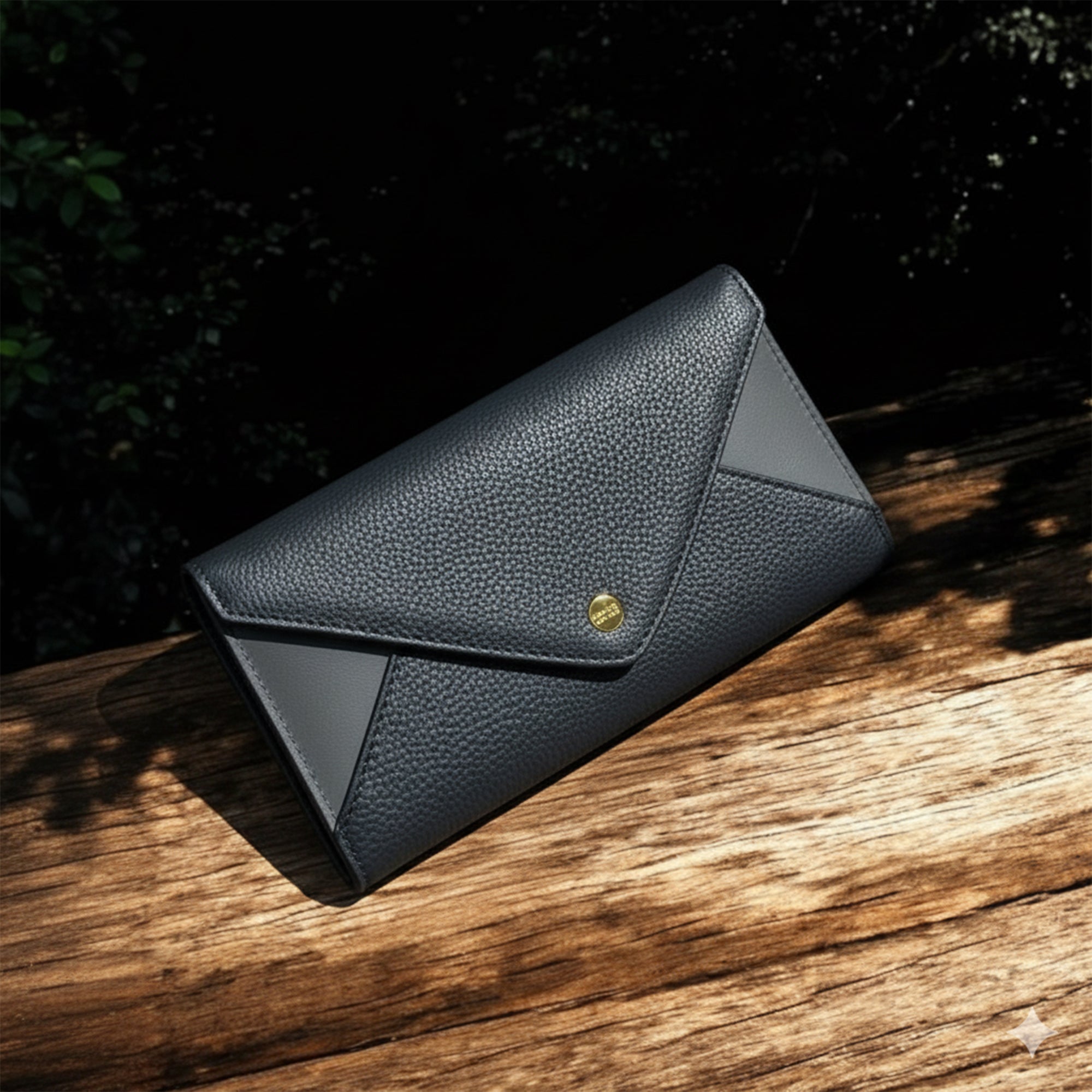 Carlton London Elegant Textured Envelope Long Wallet with Multi-Card Organizer