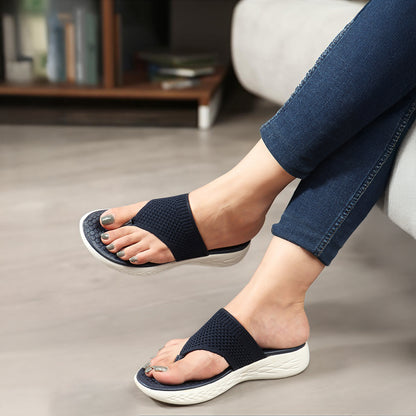 Women FlyKnit Thong Comfort Sandal