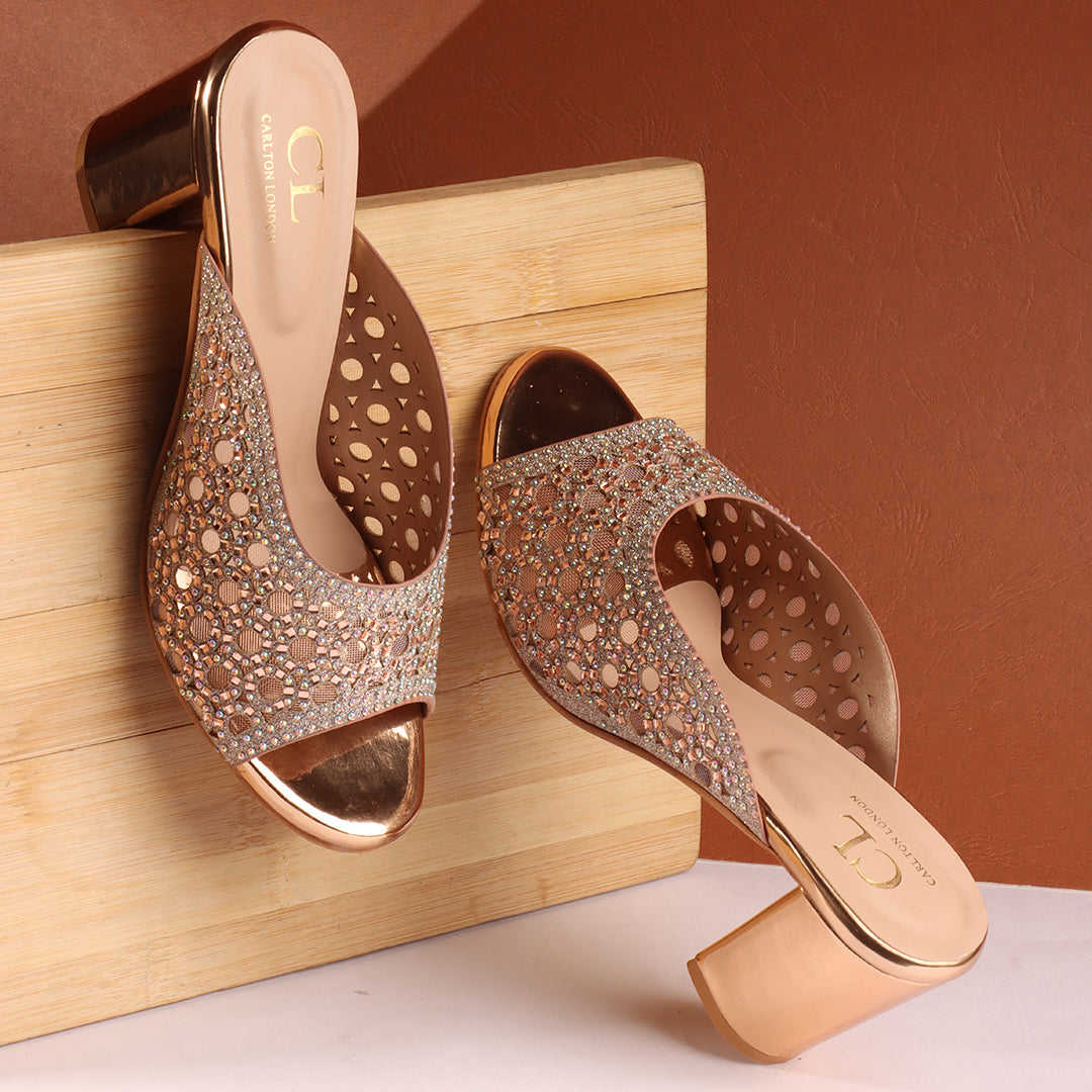 Women Embellished Block Heel Sandals