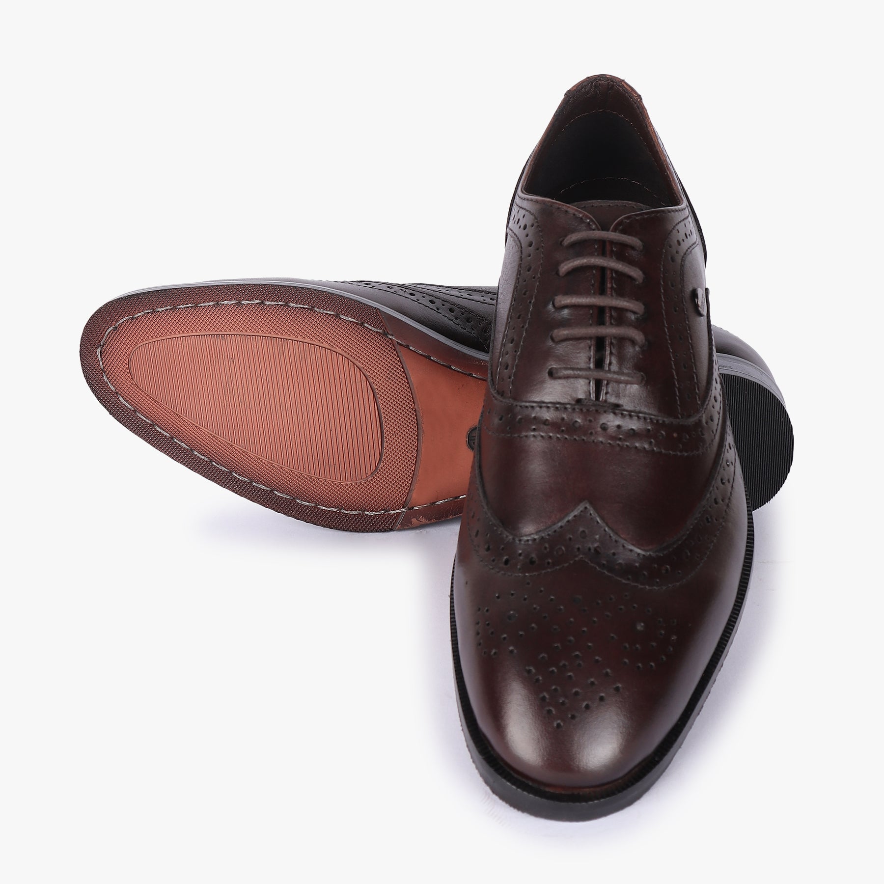 Men Brown Leather Brogues