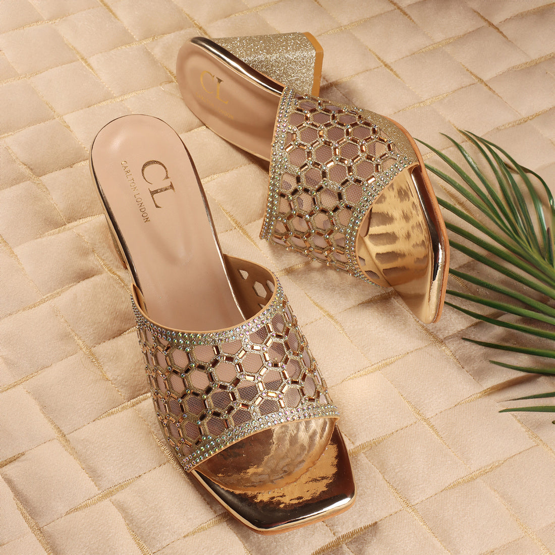 Women Embellished Block Heel Sandals