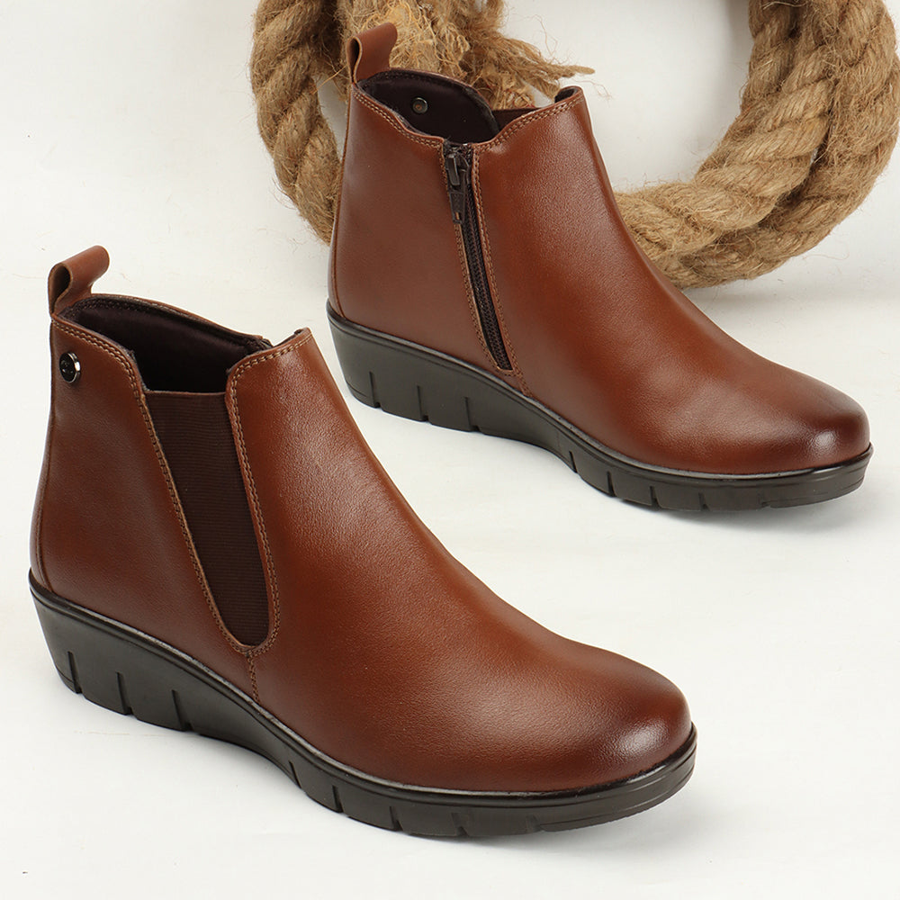 Women Synthetic Solid Sild Zipper Chelsea Boots