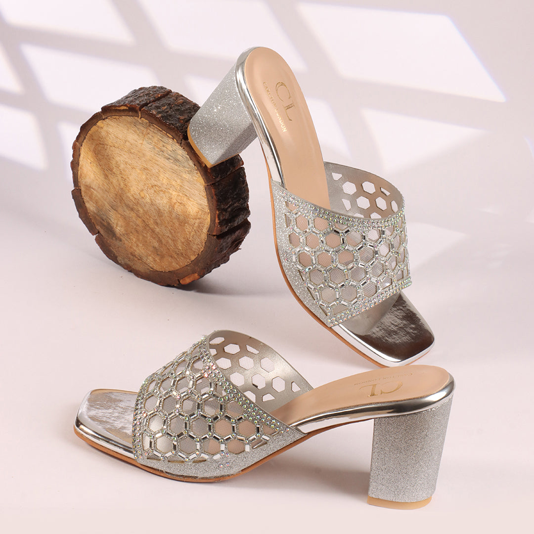 Women Embellished Block Heel Sandals