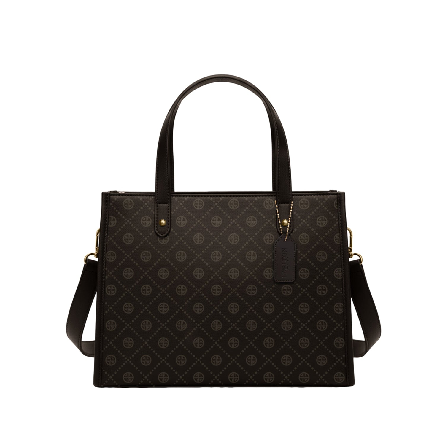 Carlton London Selene Structured Brown Tote Bag  CLHB 09