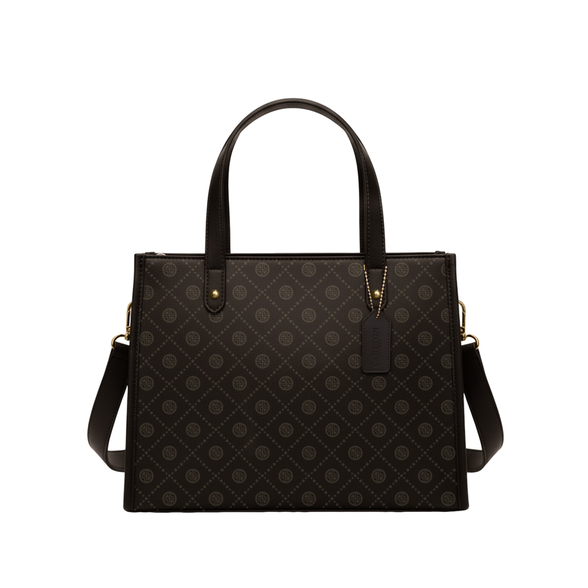 Carlton London Selene Structured Brown Tote Bag  CLHB 09