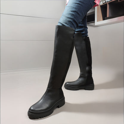 Women Block-Heeled Winter Over-the-Knee Boots