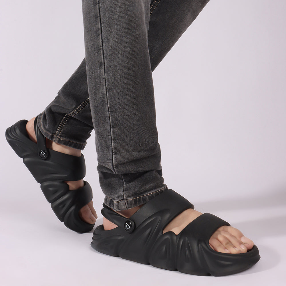 Men Textured Adjustable Double Strap Sandals