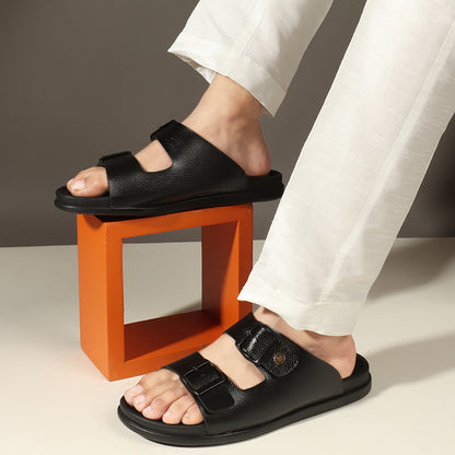 Double Buckle Adjustable Comfort Slides Sandals