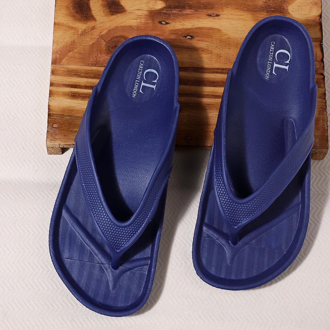 Men Textured Comfort Thong Sandals