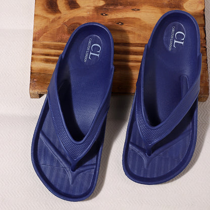 Men Textured Comfort Thong Sandals