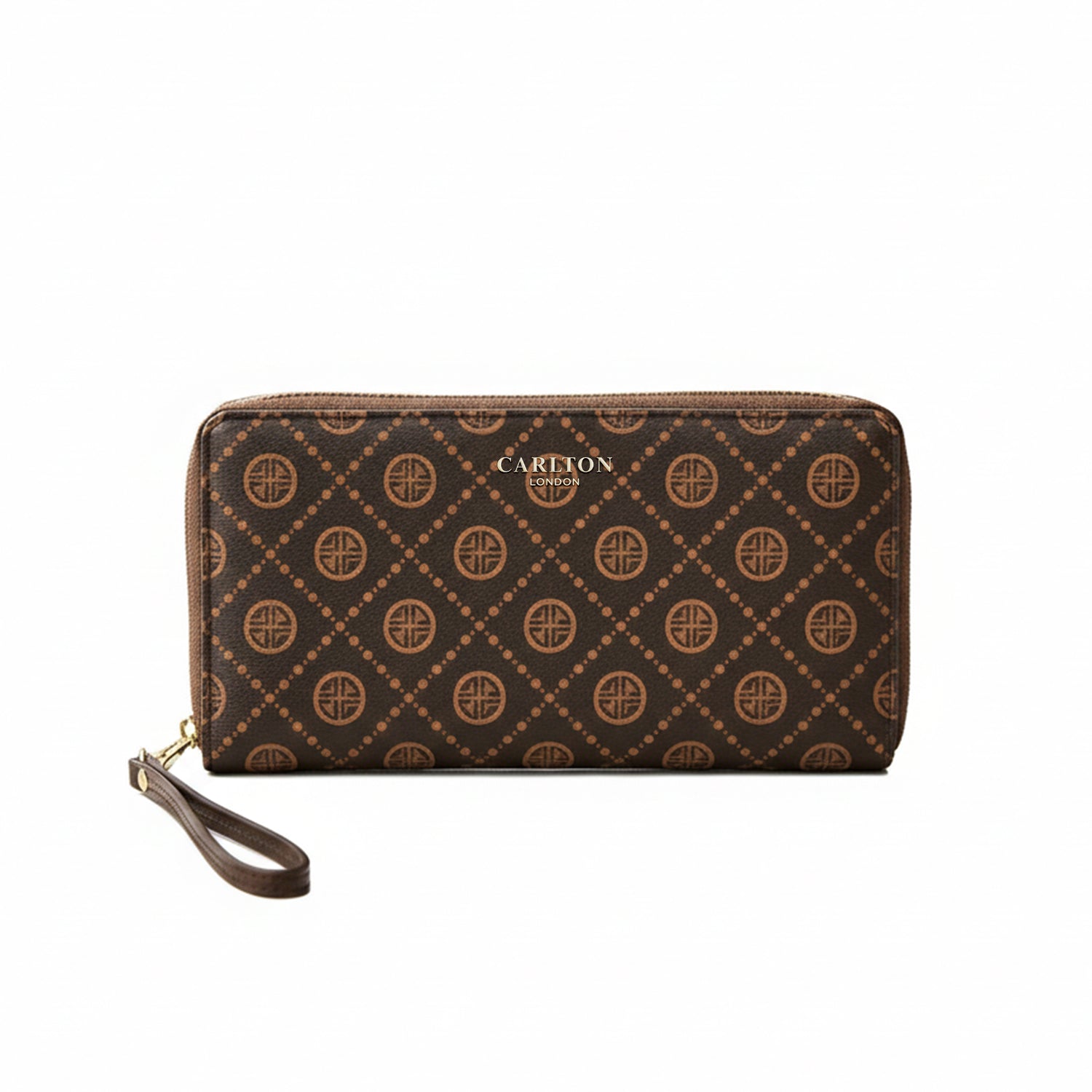 Carlton London Women Printed Zip Around Wallet With Detachable Wrist Strap