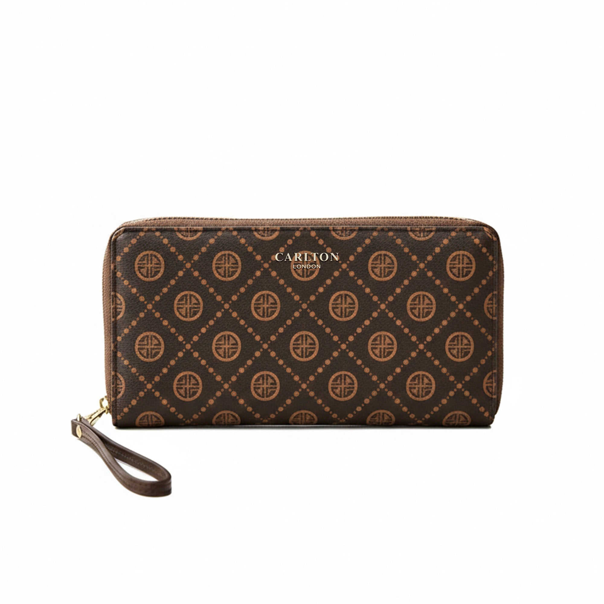 Carlton London Women Printed Zip Around Wallet With Detachable Wrist Strap