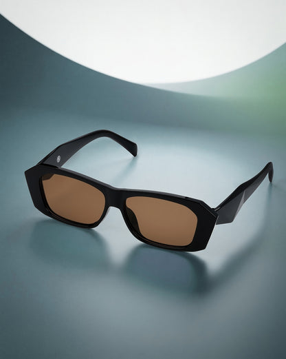 Women Black Toned UV Protected Brown Lens Wayfarer Sunglasses