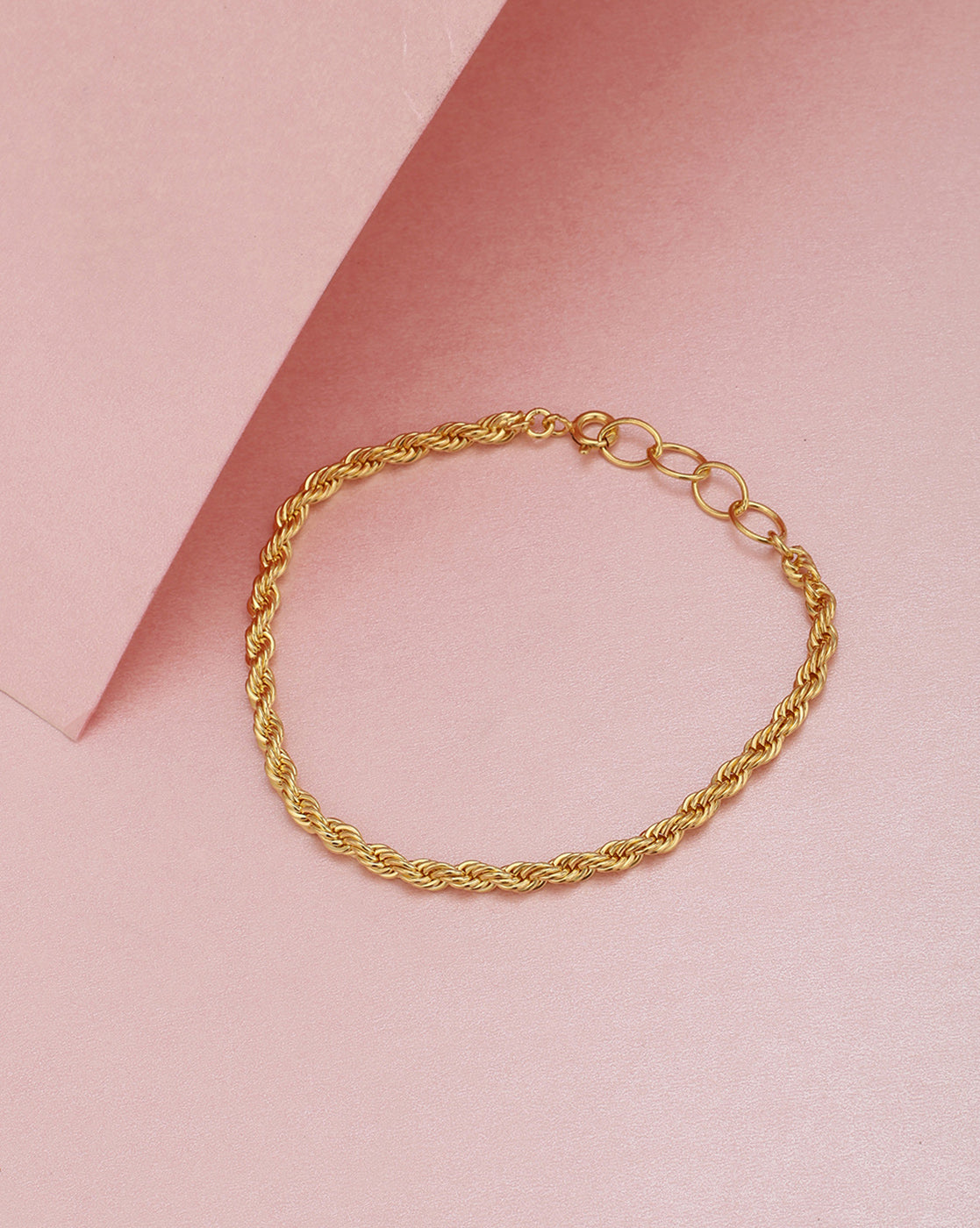 18kt Gold Plated Rope Chain Wraparound Bracelet