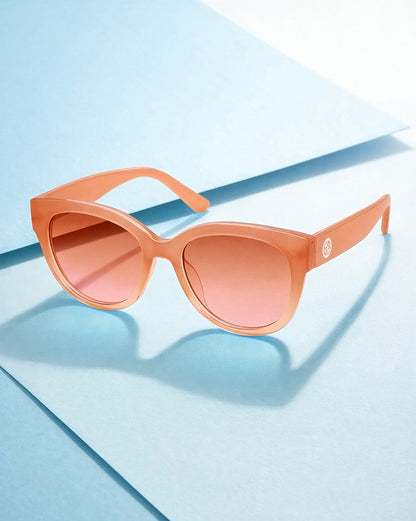 Women Nude Toned Pink UV Protected Lens Cat Eye Sunglasses