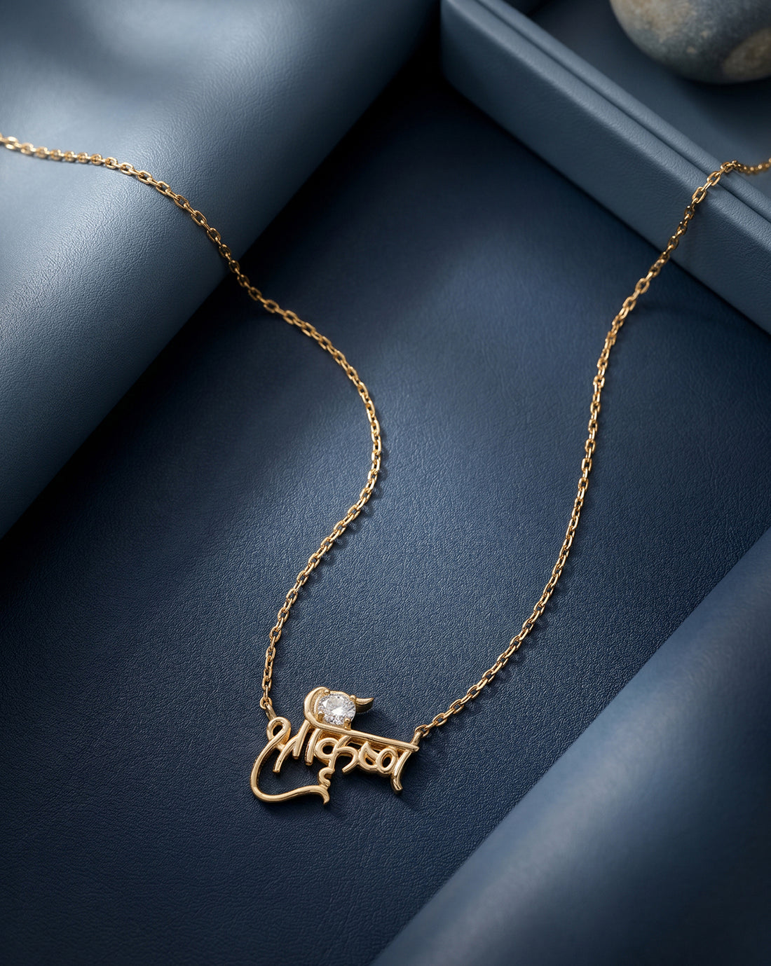 18kt Gold Plated Shree Krishna Necklace with CZ for Unisex