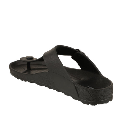 Men Solid Thong Slide with Adjustable Strap