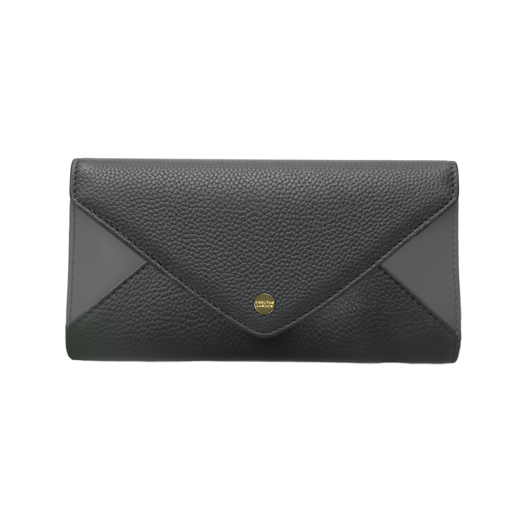 Carlton London Elegant Textured Envelope Long Wallet with Multi-Card Organizer