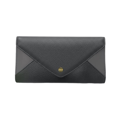 Carlton London Elegant Textured Envelope Long Wallet with Multi-Card Organizer