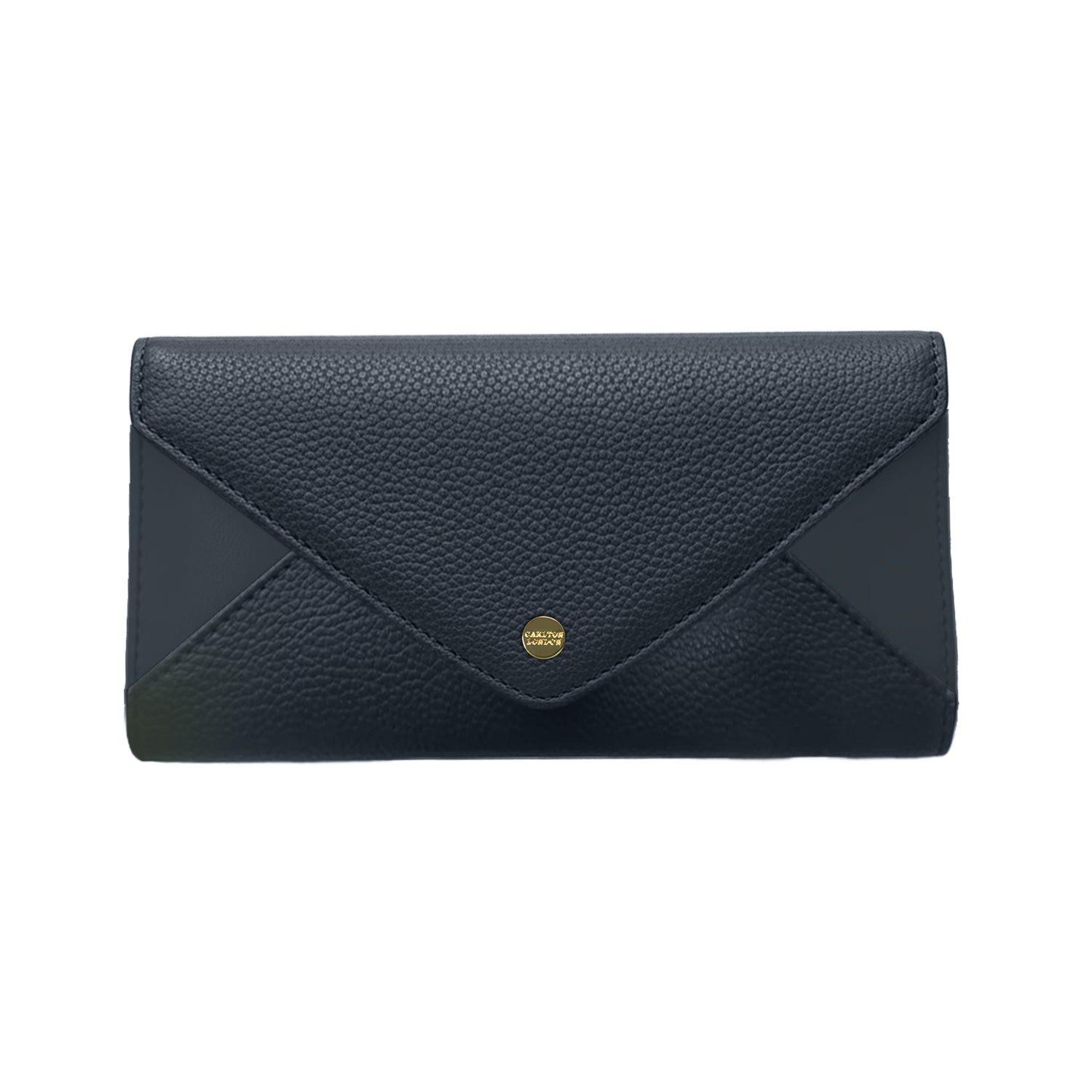Carlton London Elegant Textured Envelope Long Wallet with Multi-Card Organizer