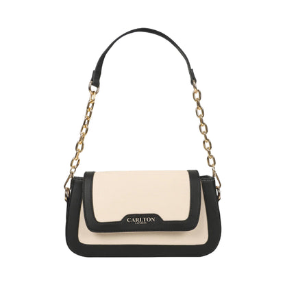 Carlton London Women Handbag - CLLP-945 CREAM BLACK