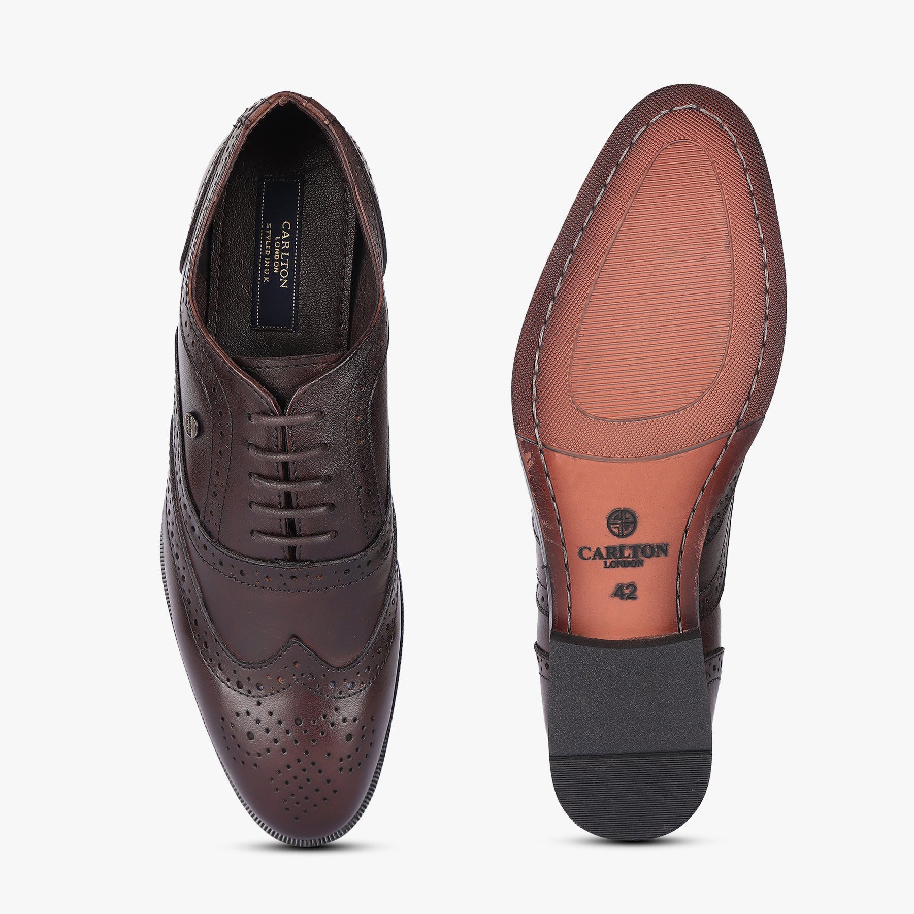 Men Brown Leather Brogues