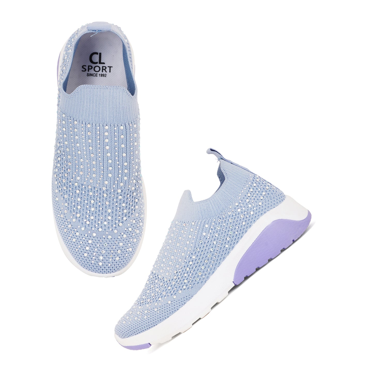 Women Embellished Flyknit Lightweight Slip-On Sneakers