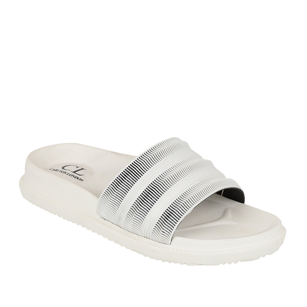 Men Textured Comfort Slip On Slider
