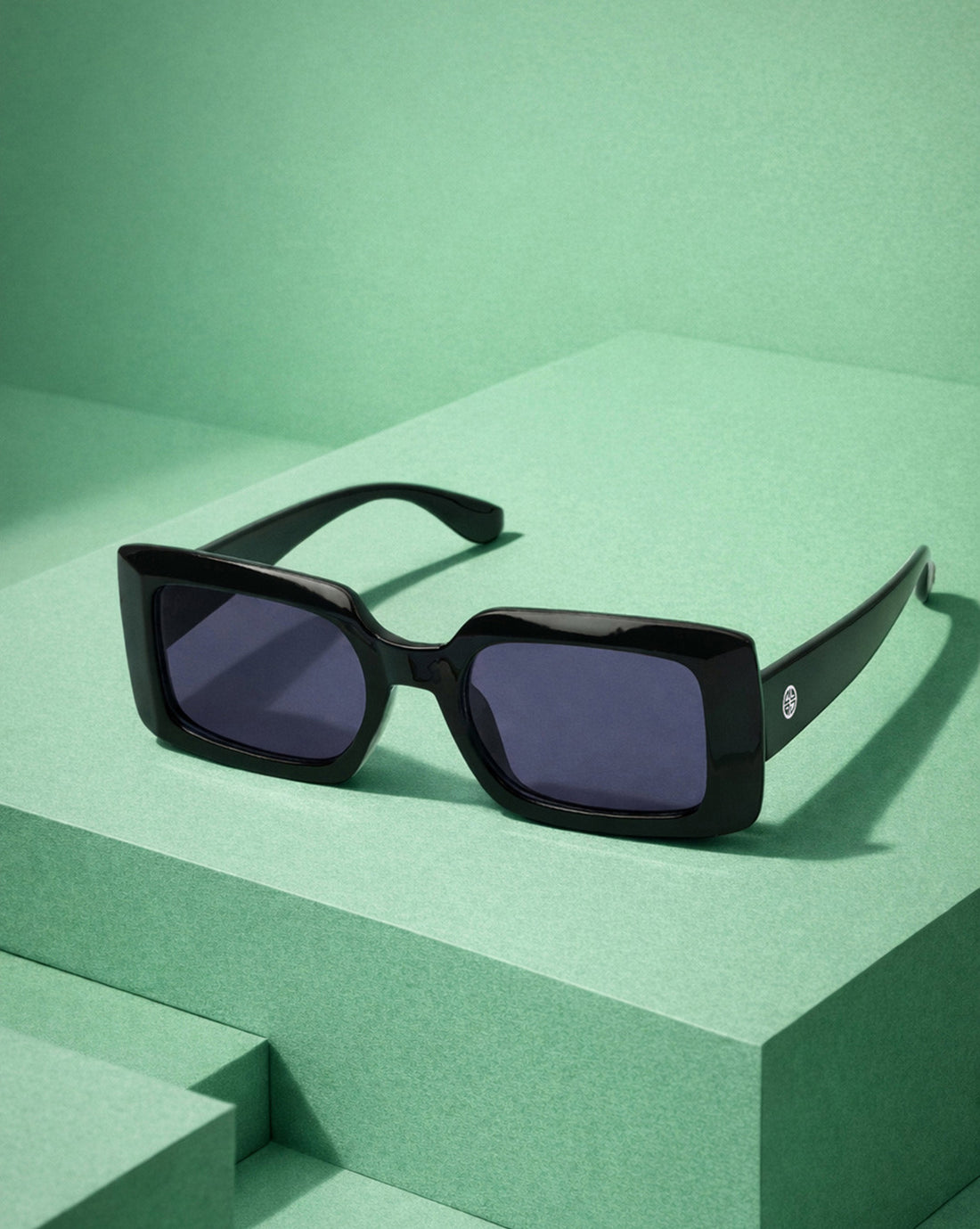Women Black Toned Blue UV Protected Lens Square Sunglasses