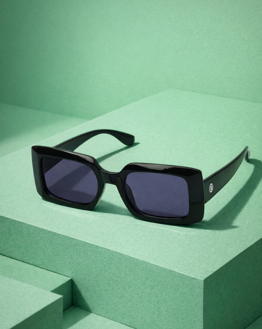 Women Black Toned Blue UV Protected Lens Square Sunglasses