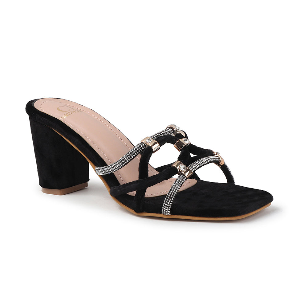 Women Embellished Strappy Block Heel Sandals