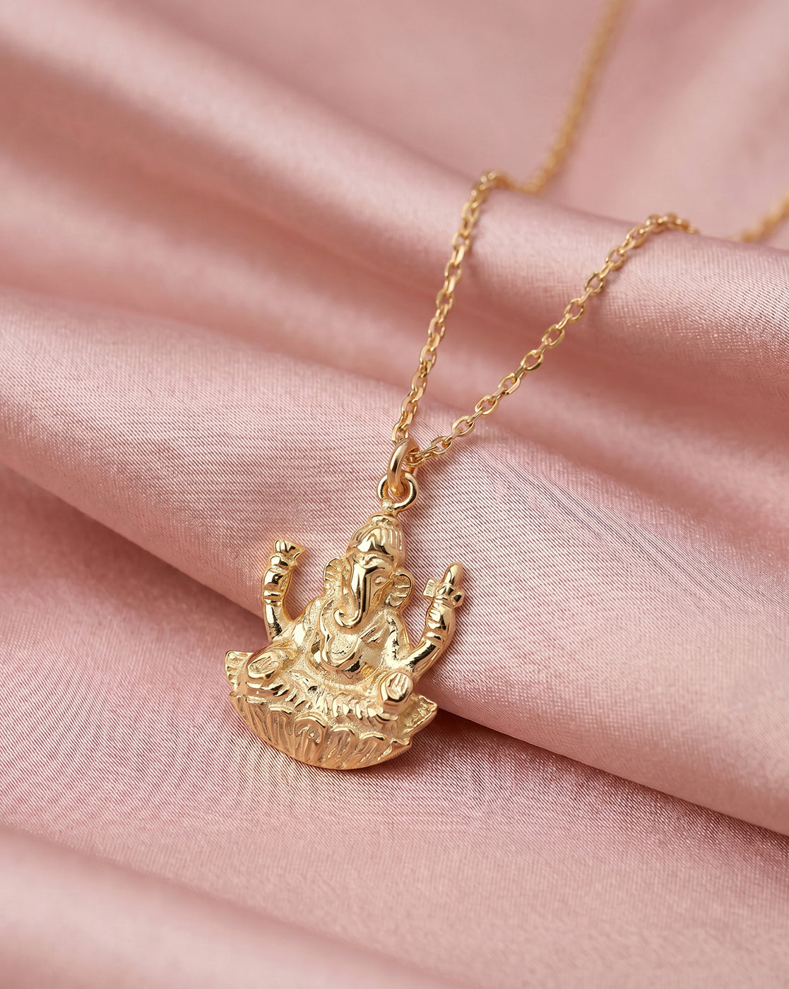 Rhodium Plated Krishna Bal Gopal Pendant and Chain for Unisex