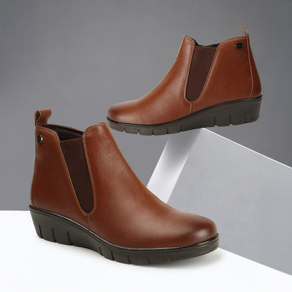 Women Synthetic Solid Sild Zipper Chelsea Boots