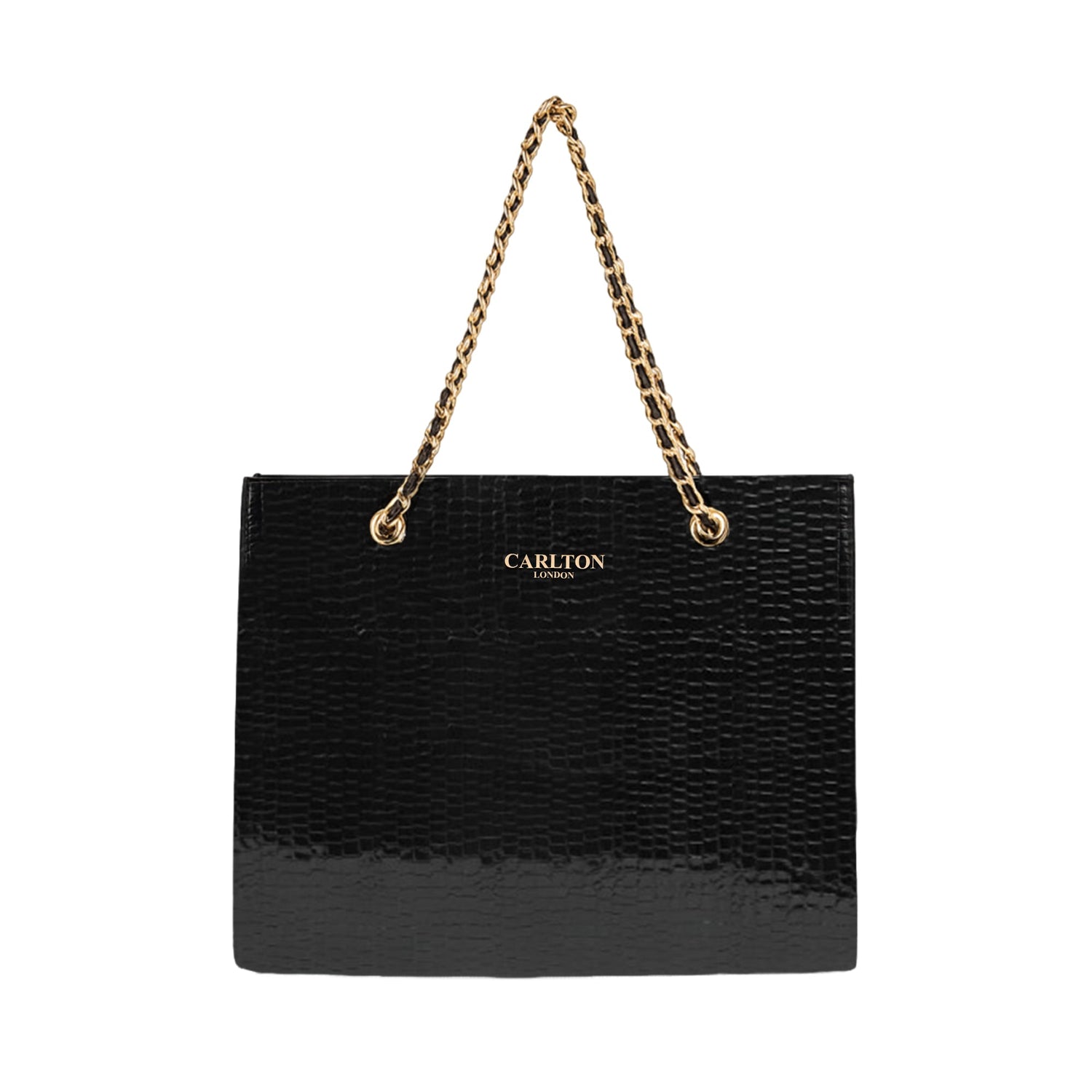 Carlton London ANINATA Black Textured TOTE BAG  CLLP 643 BLACK