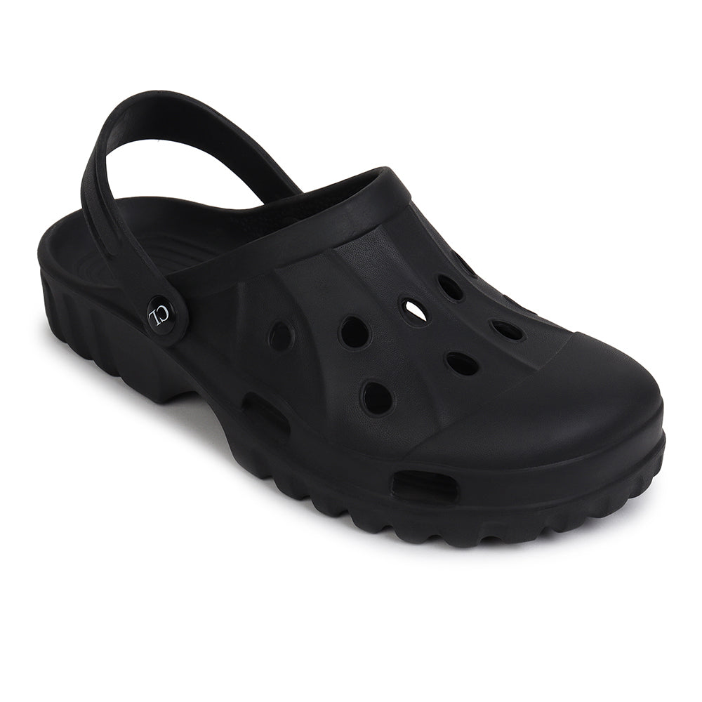 Men Perforated Slip On Clogs with Back Strap
