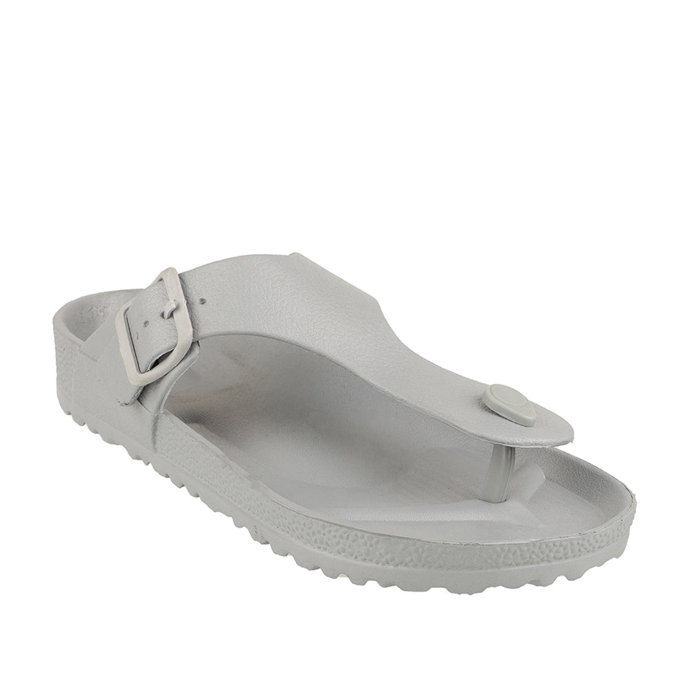 Men Solid Thong Slide with Adjustable Strap